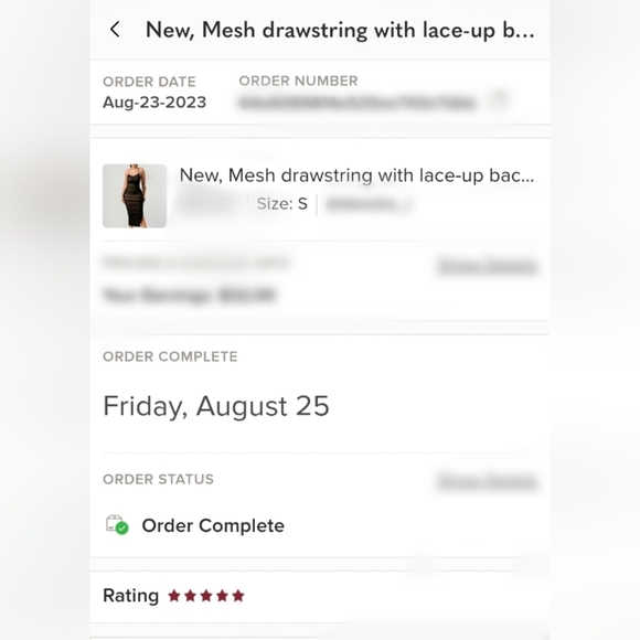 New, Mesh Ruched Maxi Dress in blk/nude with a drawstring lace-up back. - Picture 7 of 7